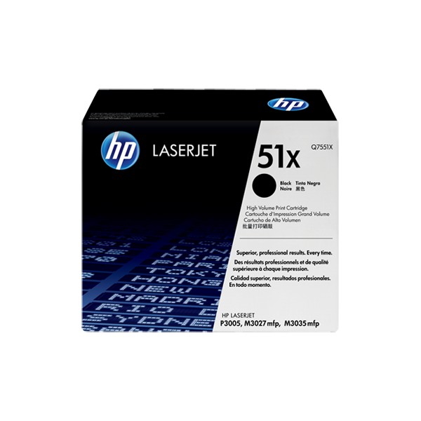 Cartouche de Toner HP 51X - Q7551X Noir original 13000 pages Cartouche de Toner HP 51X - Q7551X Noir original 13000 pages