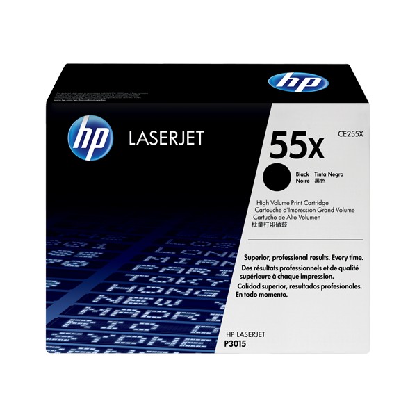 Cartouche de Toner HP 55X - CE255X Noir original de grande capacité 12500 pages Cartouche de Toner HP 55X - CE255X Noir original de grande capacité 12500 pages