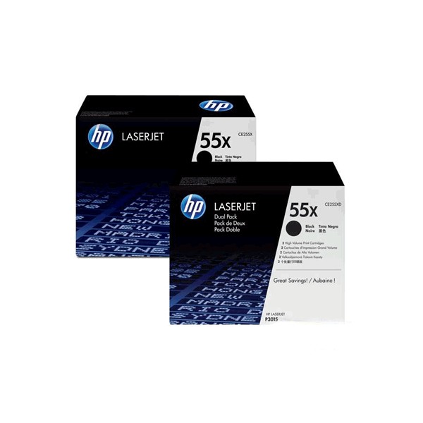 Pack ahorro 2 Cartouches de Toner HP 55X- CE255XD Noir original 24000 pages cada toner Pack ahorro 2 Cartouches de Toner HP 55X- CE255XD Noir original 24000 pages cada toner