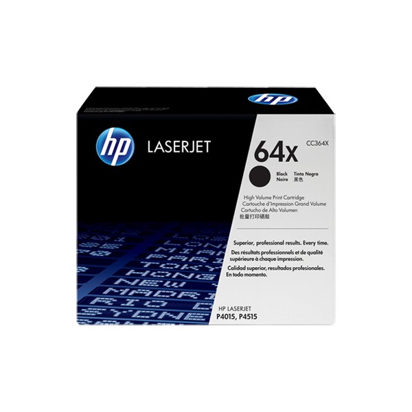 Cartouche de Toner HP 64X - CC364X Noir original de grande capacité 24000 pages Cartouche de Toner HP 64X - CC364X Noir original de grande capacité 24000 pages