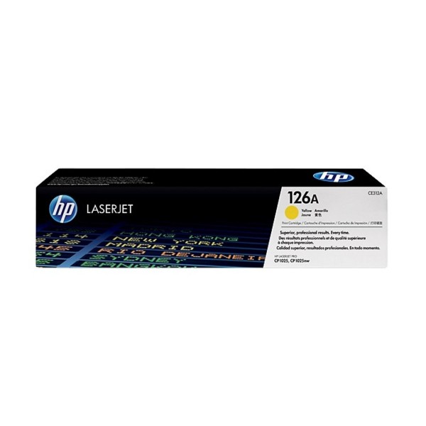 Cartouche de Toner HP 126A - CE312A Jaune original 1000 pages Cartouche de Toner HP 126A - CE312A Jaune original 1000 pages