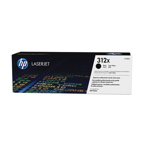Cartouche de Toner HP 312X - CF380X Noir original de grande capacité 4400 pages Cartouche de Toner HP 312X - CF380X Noir original de grande capacité 4400 pages