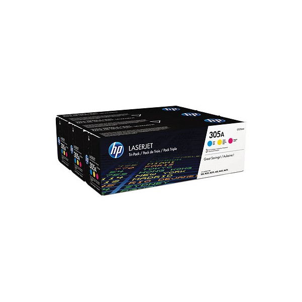 Pack ahorro 3 Cartouches de Toner HP 305A - CF370AM Tricolore original 2600 pages cada toner Pack ahorro 3 Cartouches de Toner HP 305A - CF370AM Tricolore original 2600 pages cada toner