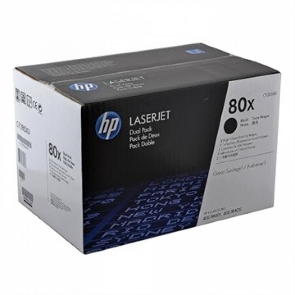 Pack ahorro 2 Cartouches de Toner HP 80X - CF280XD Noir original 6900 pages cada toner Pack ahorro 2 Cartouches de Toner HP 80X - CF280XD Noir original 6900 pages cada toner