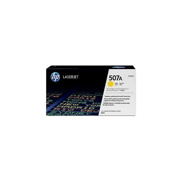 Cartouche de Toner HP 507A - CE402A Jaune original 6000 pages Cartouche de Toner HP 507A - CE402A Jaune original 6000 pages