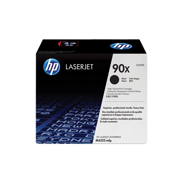 Cartouche de Toner HP 90X - CE390X Noir original de grande capacité 24000 pages Cartouche de Toner HP 90X - CE390X Noir original de grande capacité 24000 pages