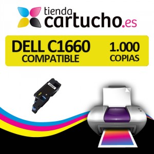 Toner Dell C1660 Amarillo compatible PERTENENCIENTE A LA REFERENCIA Cartouches DELL C1660