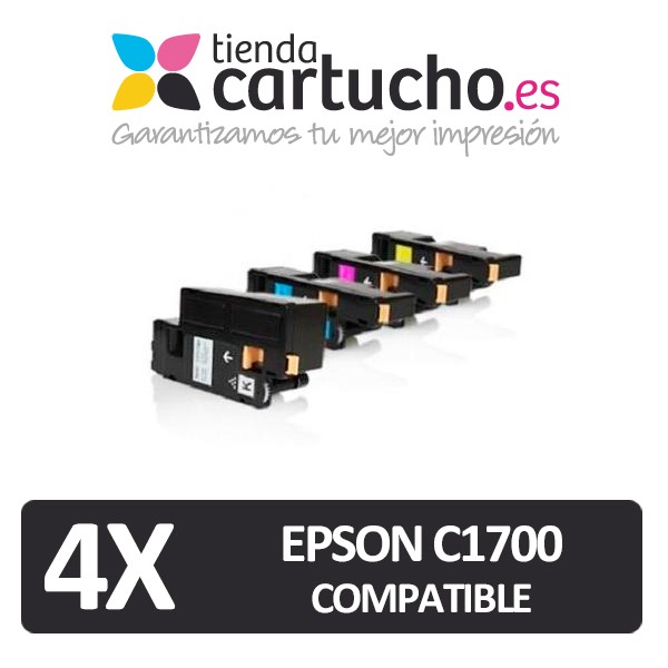 PACK 4 (CHOISIR LES COULEURS) CARTOUCHES COMPATIBLES EPSON C1700 PACK 4 (CHOISIR LES COULEURS) CARTOUCHES COMPATIBLES EPSON C1700