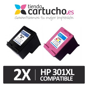 Pack ahorro Cartuchos compatibles HP 301XL negro + HP 301XL color  PERTENENCIENTE A LA REFERENCIA Cartouches d'encre HP 301 / 301XL