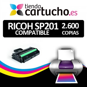 TONER RICOH COMPATIBLE SP 201 PARA LA IMPRESORA Cartouches Ricoh Aficio SP213W