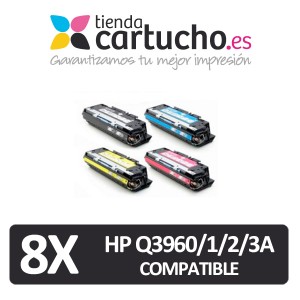PACK 4 (ELIJA COLORES) CARTUCHOS COMPATIBLES HP Q3960A/1/2/3 PARA LA IMPRESORA Toner HP Color LaserJet 2840