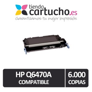 Toner NEGRO HP Q6470A compatible, sustituye al toner original Q6470A PARA LA IMPRESORA Toner HP Color LaserJet CP3505 N