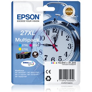 Epson 27XL Multipack. T2711, T2712 y T2713 Cartuchos de tinta original PERTENENCIENTE A LA REFERENCIA Encre Epson 27 / 27XL