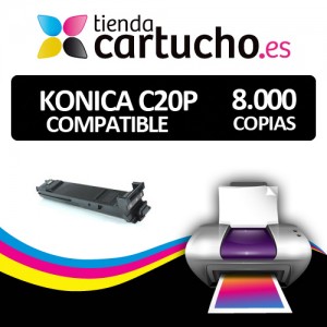 Toner Konica Minolta Bizhub C20P / C20 Negro Compatible PERTENENCIENTE A LA REFERENCIA Konica Minolta Bizhub C20P