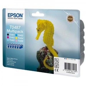 Epson T0487, Multipack cartuchos de tinta originales (C13T04874010)  PERTENENCIENTE A LA REFERENCIA Encre Epson T0481/2/3/4/5/6