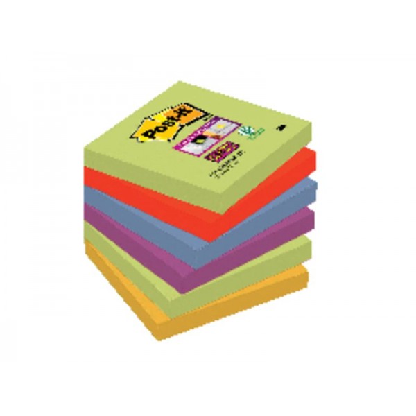 POST-IT Notas Super Sticky Marrakesh 6 blocs 90 h Colores surtidos 76x76mm POST-IT Notas Super Sticky Marrakesh 6 blocs 90 h Colores surtidos 76x76mm