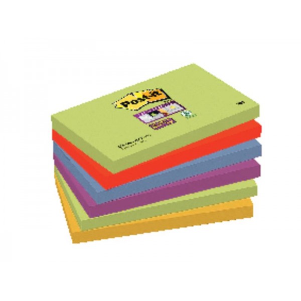 POST-IT Notas Super Sticky Marruecos 6 blocs 90h Colores surtidos 76x127mm POST-IT Notas Super Sticky Marruecos 6 blocs 90h Colores surtidos 76x127mm