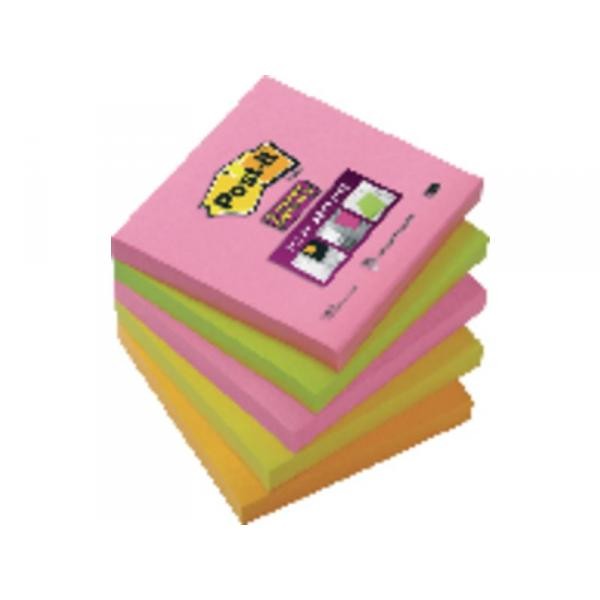POST-IT Notas Super Sticky Cape Town 5 blocs 90h Colores surtidos 76x76mm POST-IT Notas Super Sticky Cape Town 5 blocs 90h Colores surtidos 76x76mm