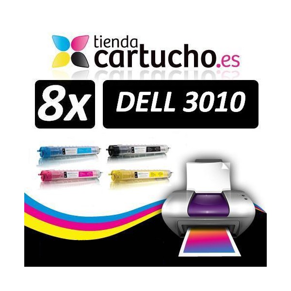 PACK 8 (CHOISIR LES COULEURS) CARTOUCHES COMPATIBLES DELL 3010 PACK 8 (CHOISIR LES COULEURS) CARTOUCHES COMPATIBLES DELL 3010