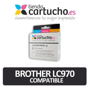 Cartucho de tinta compatible Brother LC970 BK, sustituye al cartucho original Brother LC-970BK PARA LA IMPRESORA Brother DCP-155C
