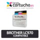 Cartucho de tinta compatible Brother LC970 BK, sustituye al cartucho original Brother LC-970BK