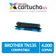 Toner NEGRO BROTHER TN 135 compatible, sustituye al toner original TN-135BK