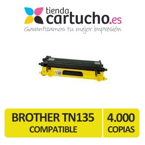 Toner NEGRO BROTHER TN 135 compatible, sustituye al toner original TN-135BK PARA LA IMPRESORA Toner imprimante Brother MFC-9450CDN