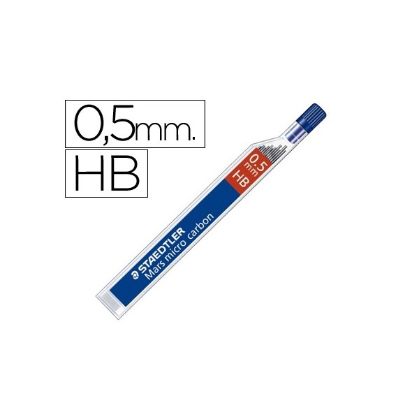 STAEDTLER MINA MARS MICRO CARBÓN 12UD TRAZO 0.5 MM HB STAEDTLER MINA MARS MICRO CARBÓN 12UD TRAZO 0.5 MM HB
