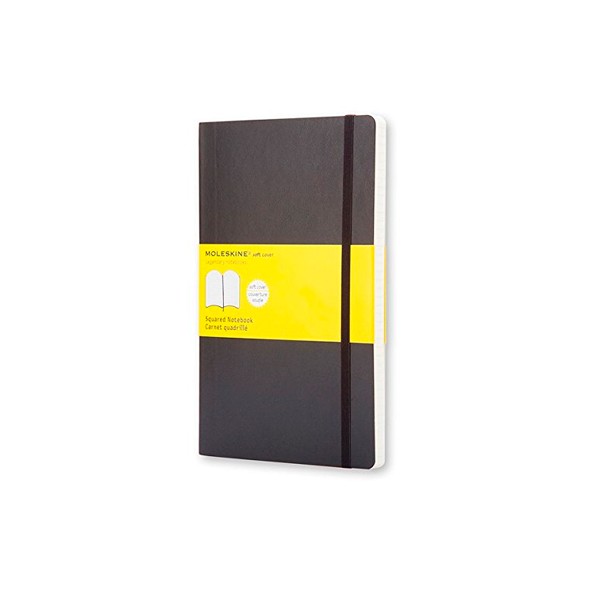 MOLESKINE CUADERNO TAPA BLANDA COLOR NEGRO. RAYADO CUADRÍCULA.GRANDE. 13X21CM. MOLESKINE CUADERNO TAPA BLANDA COLOR NEGRO. RAYADO CUADRÍCULA.GRANDE. 13X21CM.