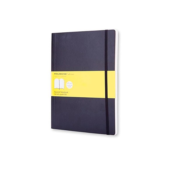 MOLESKINE CUADERNO TAPA BLANDA COLOR NEGRO. RAYADO CUADRÍCULA.XL. 19X25CM. MOLESKINE CUADERNO TAPA BLANDA COLOR NEGRO. RAYADO CUADRÍCULA.XL. 19X25CM.