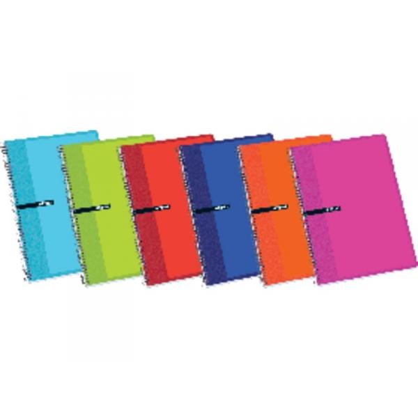Enri Cuaderno 80h Folio Doble linea Colores surtidos Enri Cuaderno 80h Folio Doble linea Colores surtidos
