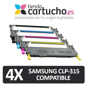 PACK 4 (ELIJA COLORES) CARTUCHOS COMPATIBLES SAMSUNG CLP 315 PARA LA IMPRESORA Toner Samsung CLX-3175 FN