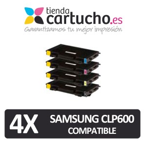 PACK 4 (ELIJA COLORES) CARTUCHOS COMPATIBLES SAMSUNG CLP 600 PERTENENCIENTE A LA REFERENCIA Toner Samsung CLP-600