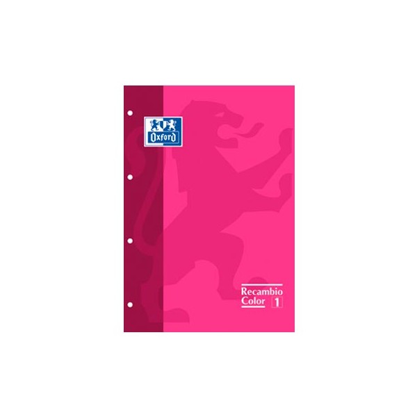 Oxford Recambio de papel 80h A4 Cuadricula 5x5 Rosa Oxford Recambio de papel 80h A4 Cuadricula 5x5 Rosa