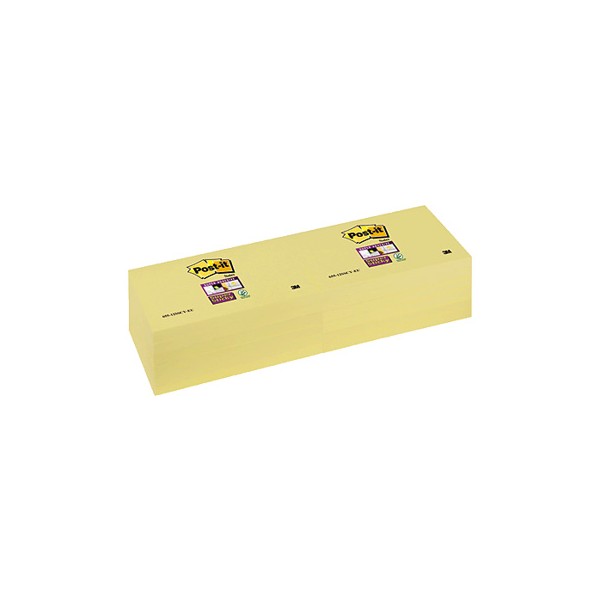 POST-IT Notas adhesivas Super Sticky Pack 12 blocs 90h Amarillo 76x127mm POST-IT Notas adhesivas Super Sticky Pack 12 blocs 90h Amarillo 76x127mm