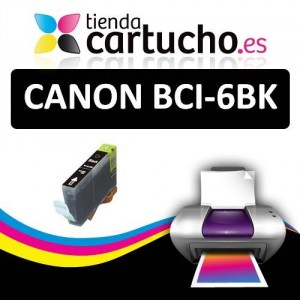 CARTUCHO COMPATIBLE CANON BCI-6BK NEGRO PARA LA IMPRESORA Cartouches d'encre Canon Pixma IP6000 D