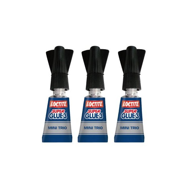 LOCTITE Adhesivo Loctite Super Glue-3 Mini Trío 3 ud 1 gr / ud Resistente al agua LOCTITE Adhesivo Loctite Super Glue-3 Mini Trío 3 ud 1 gr / ud Resistente al agua